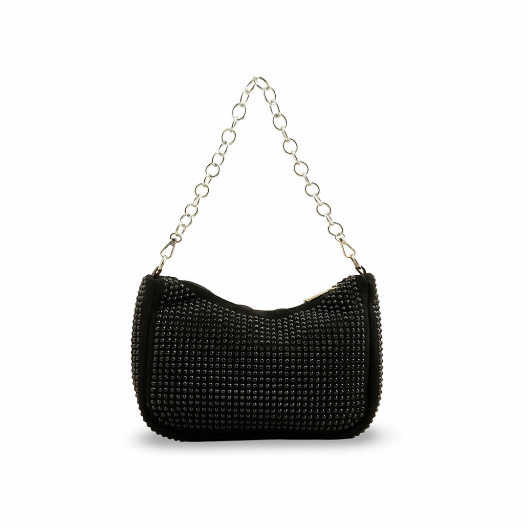 Black Fancy Hand Bag P36201