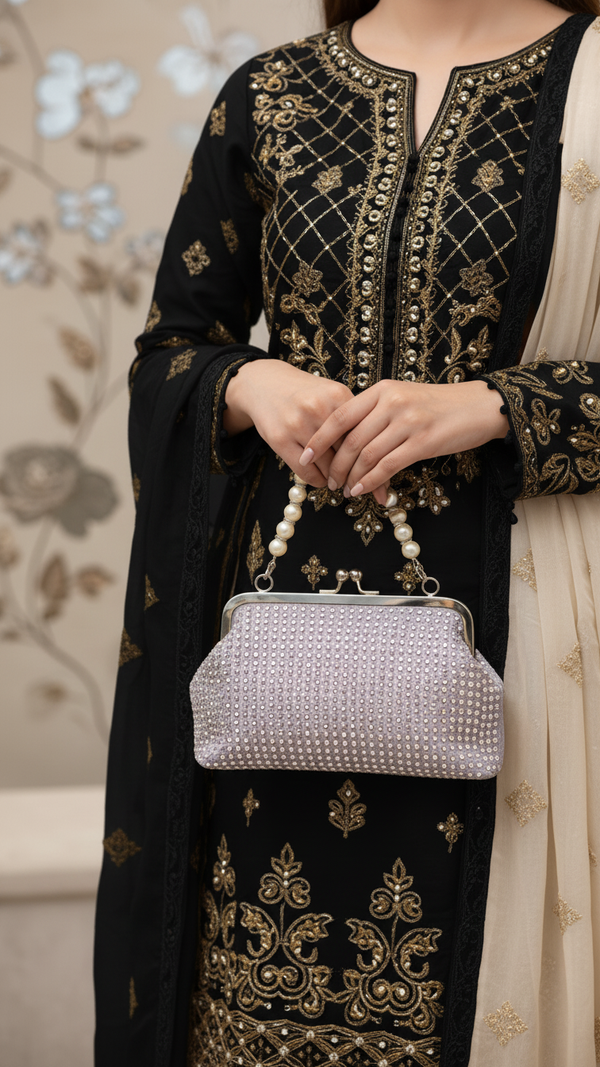 Purple Fancy Clutch P36203