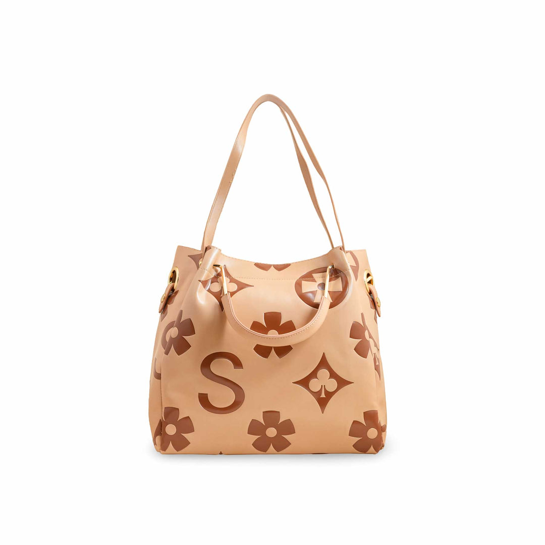 Khaki Formal Hand Bag For Women P36220