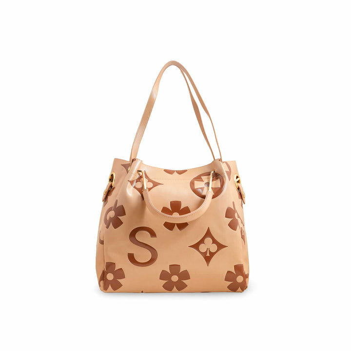 Khaki Formal Hand Bag For Women P36220