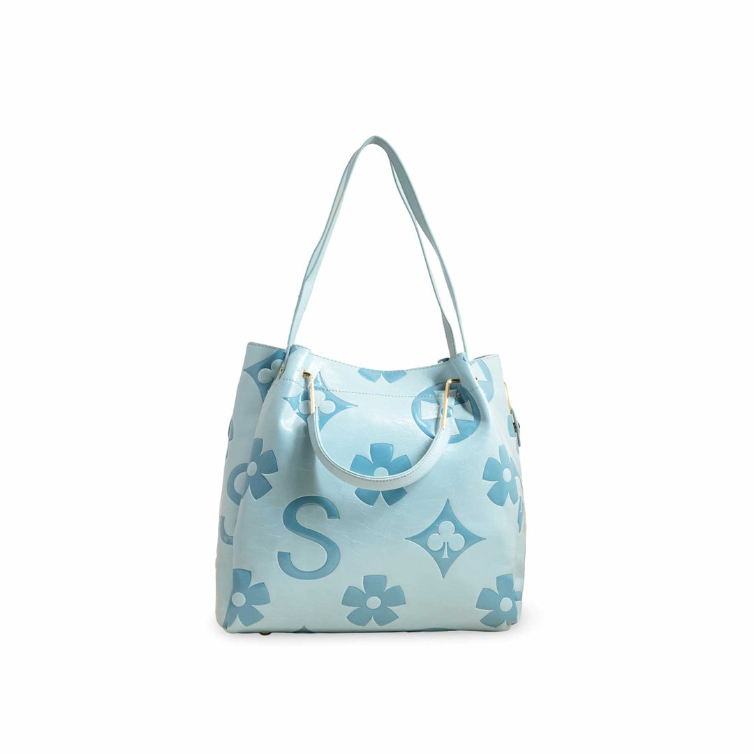 Sky Blue Formal Hand Bag For Women P36220