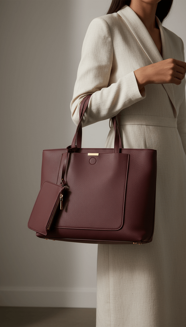 Burgundy Women Formal Shoulder Bag P36222