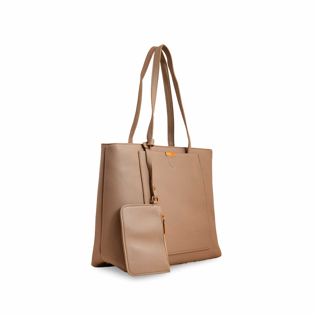 Khaki Women Formal Shoulder Bag P36222