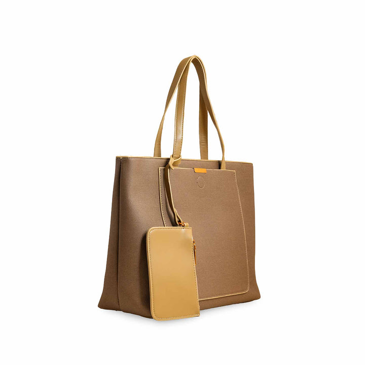 Khaki Women Formal Shoulder Bag P36227