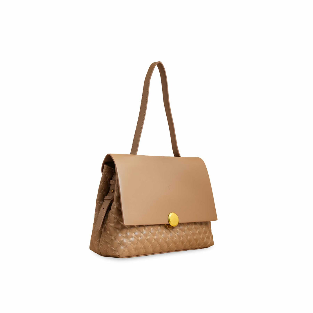 Khaki Women Formal Shoulder Bag P36230