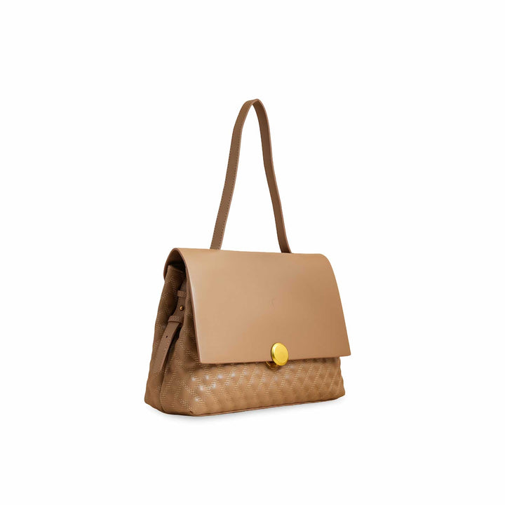 Khaki Women Formal Shoulder Bag P36230