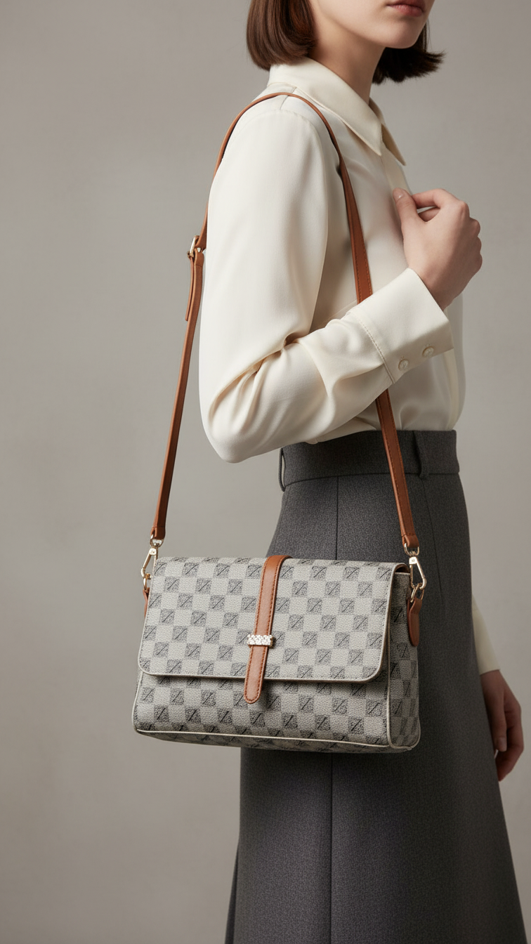 Khaki Formal Hand Bag P36253