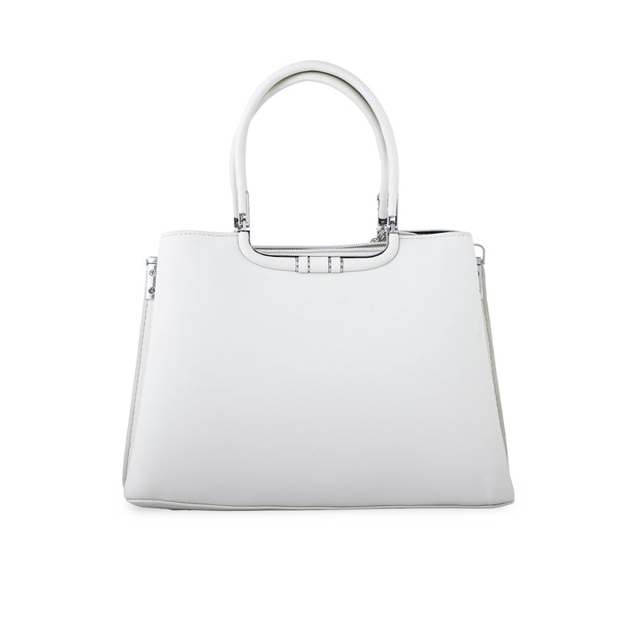 White Formal Hand Bag P36258