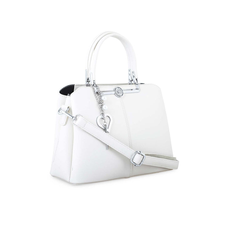 White Formal Hand Bag P36261
