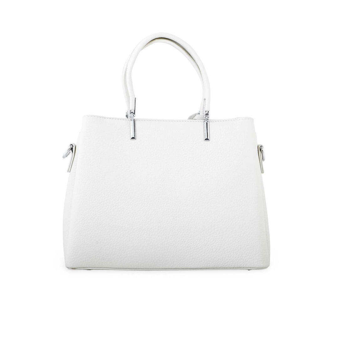 White Formal Hand Bag P36262