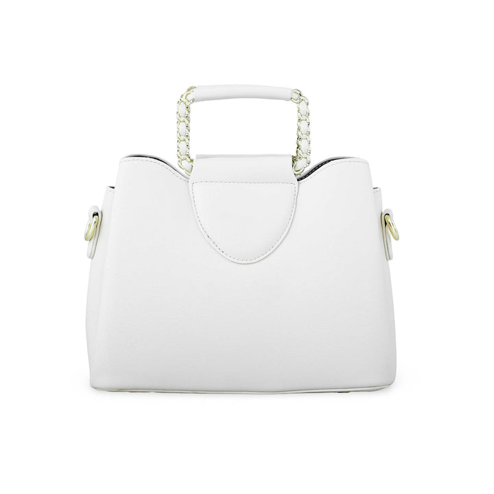 White Formal Hand Bag P36266