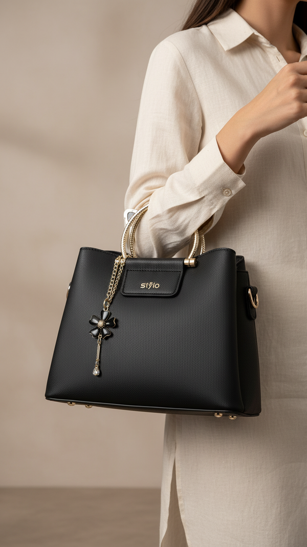 Black Formal Hand Bag P36267
