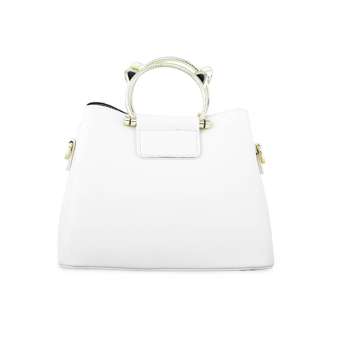 White Formal Hand Bag P36267
