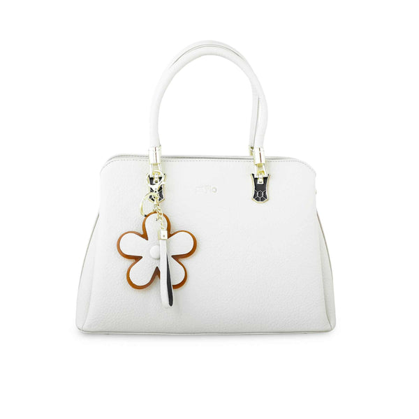 White Formal Hand Bag P36271