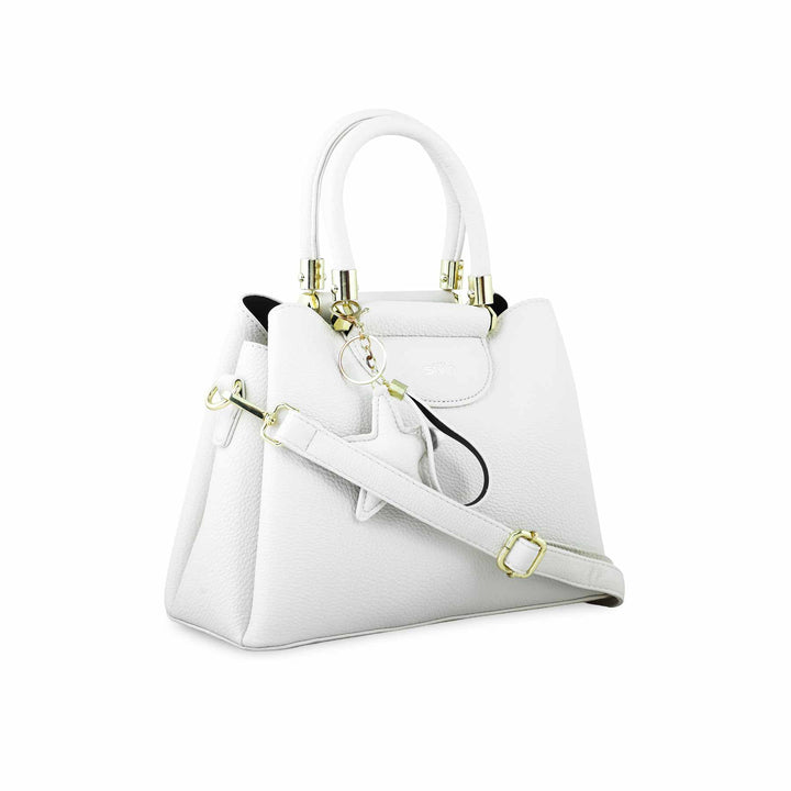 White Formal Hand Bag P36272