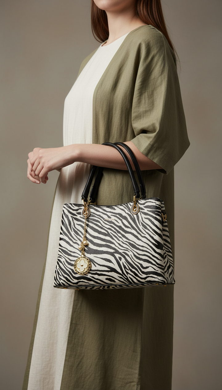 Blkwht Formal Hand Bag P36285