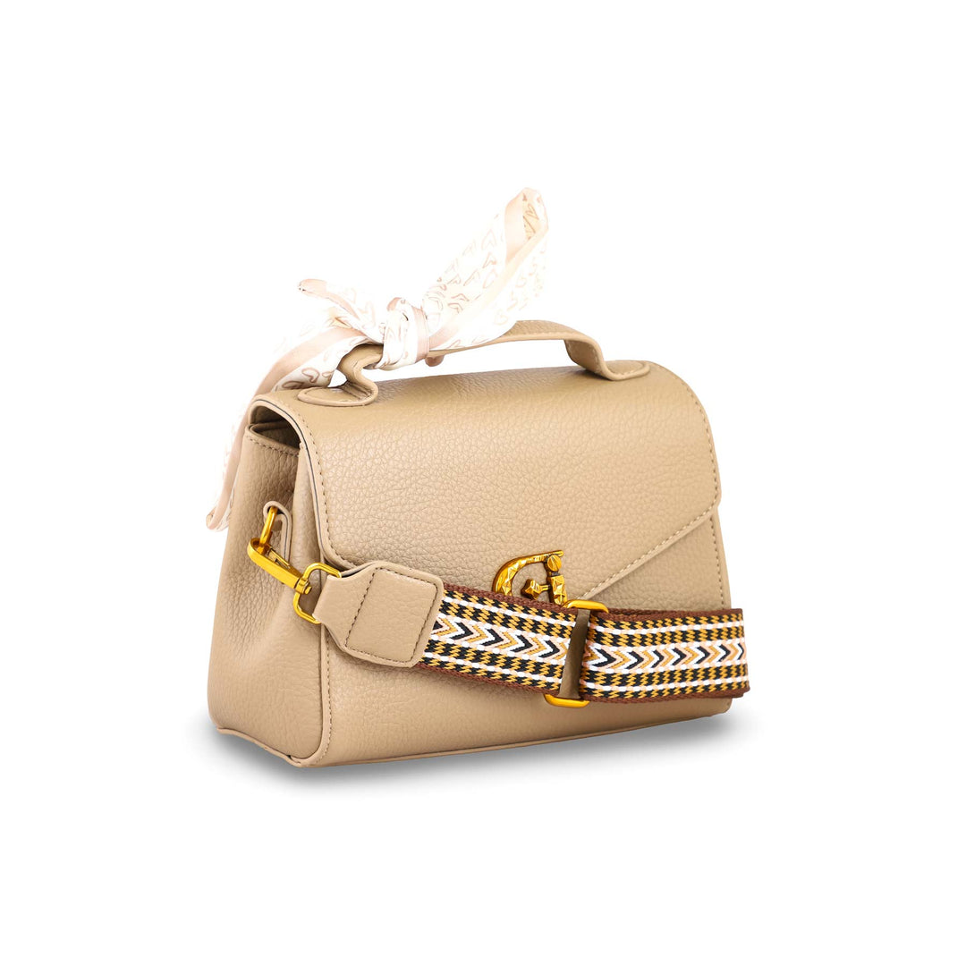 Khaki Women Formal Shoulder Bag P36298