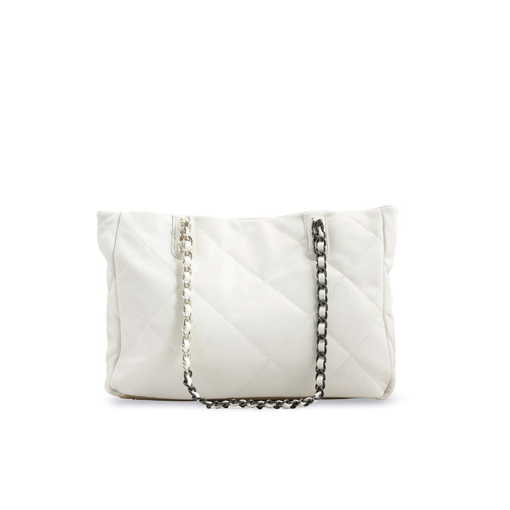 White Formal Shoulder Bag P36321