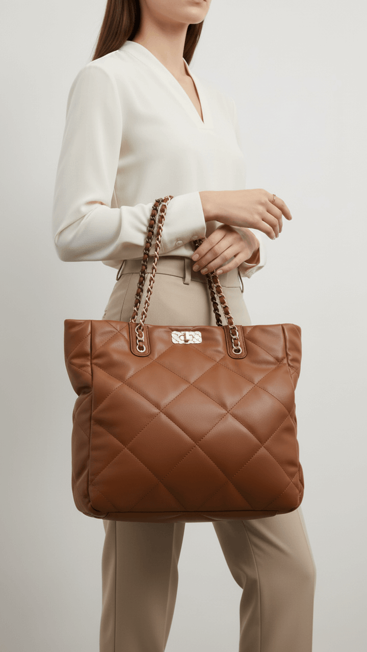 Brown Formal Shoulder Bag P36322
