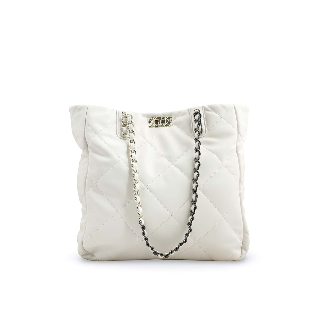 White Formal Shoulder Bag P36322