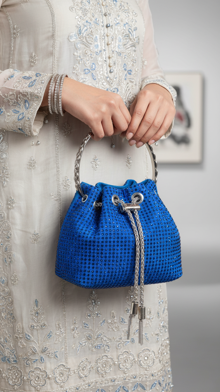 Blue Fancy Clutch P36323