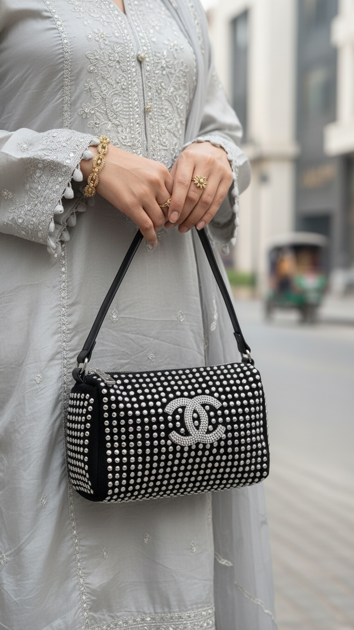 White Fancy Clutch P36326
