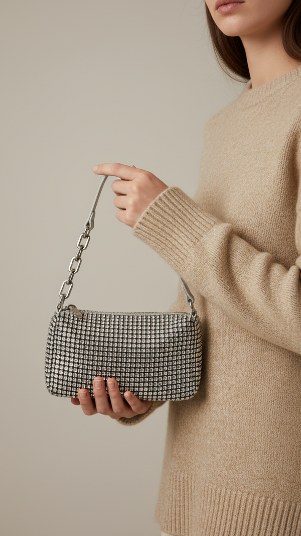 Silver Fancy Clutch P36332