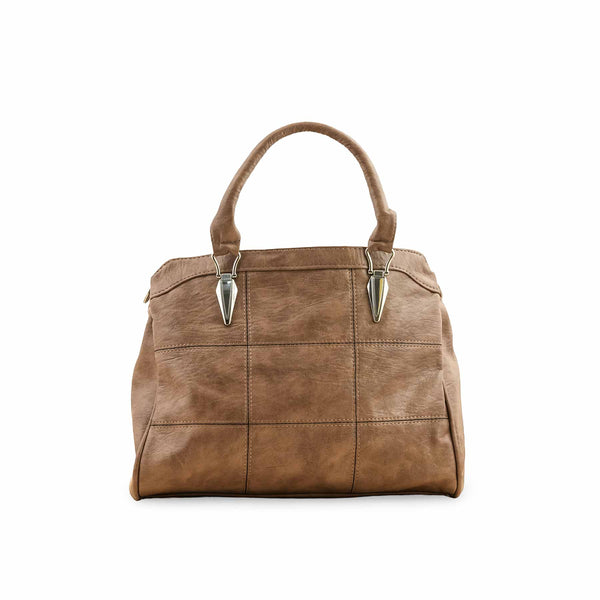 Khaki Formal Hand Bag For Women P36350