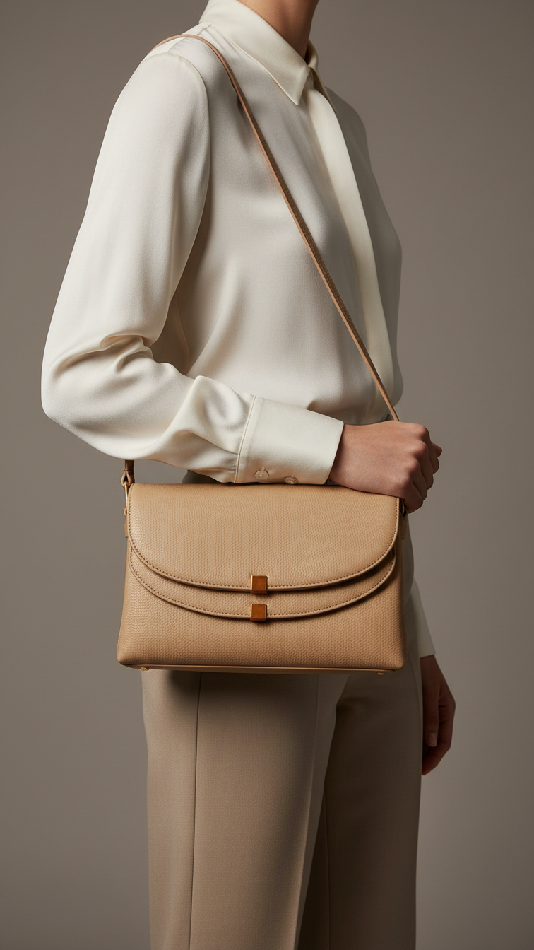 Khaki Women Formal Shoulder Bag P36364