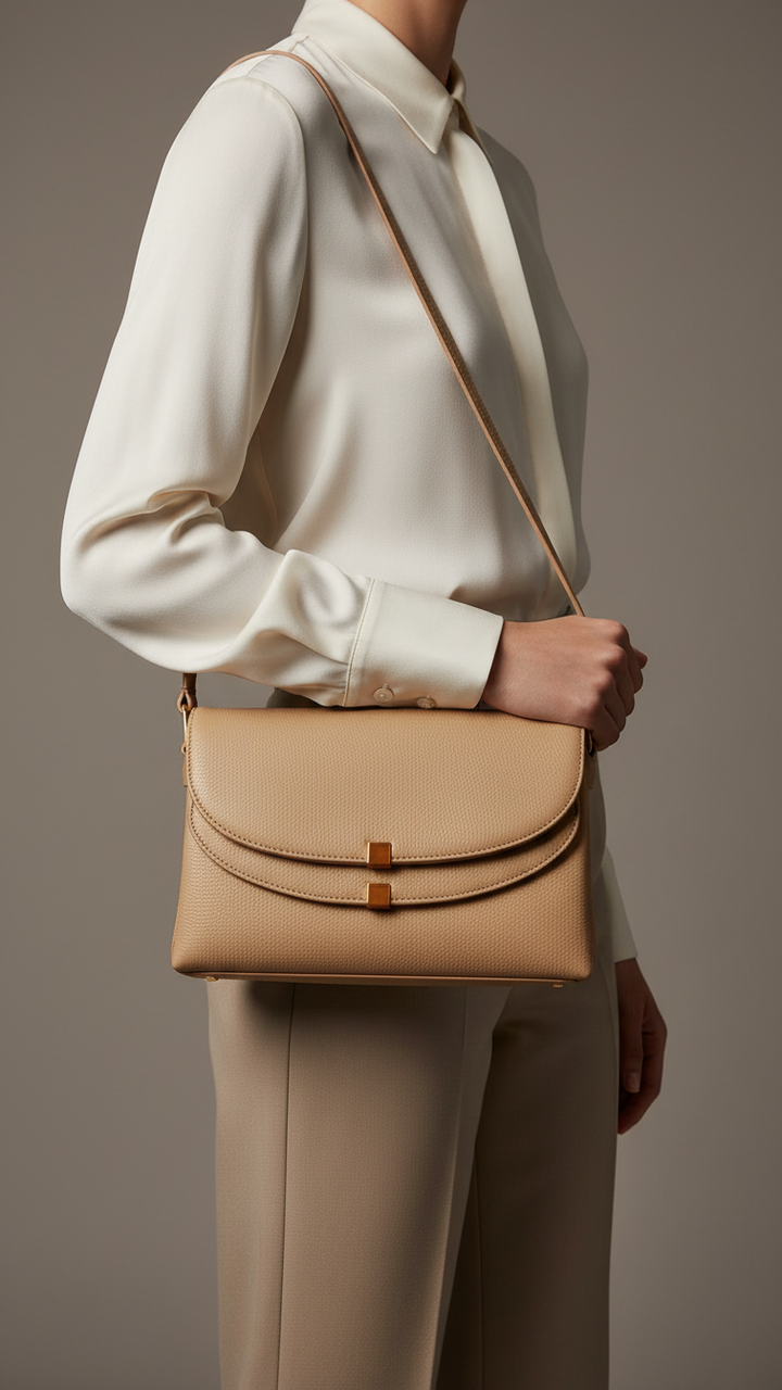 Khaki Women Formal Shoulder Bag P36364