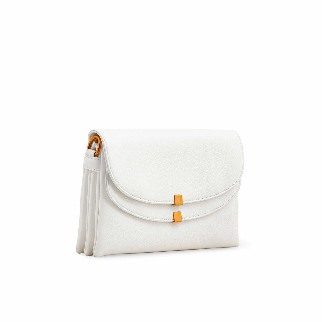 White Women Formal Shoulder Bag P36364