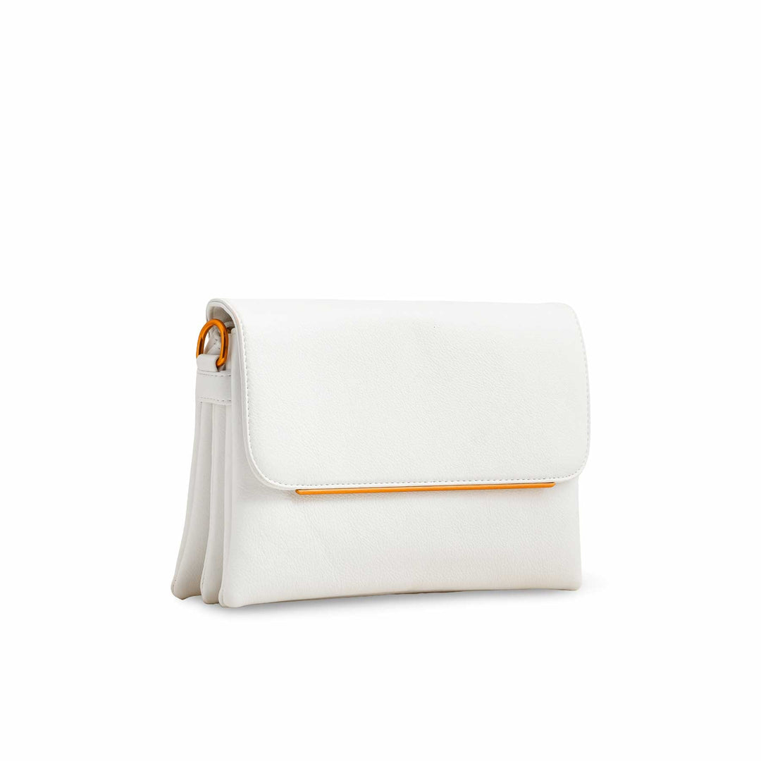 White Women Formal Shoulder Bag P36366