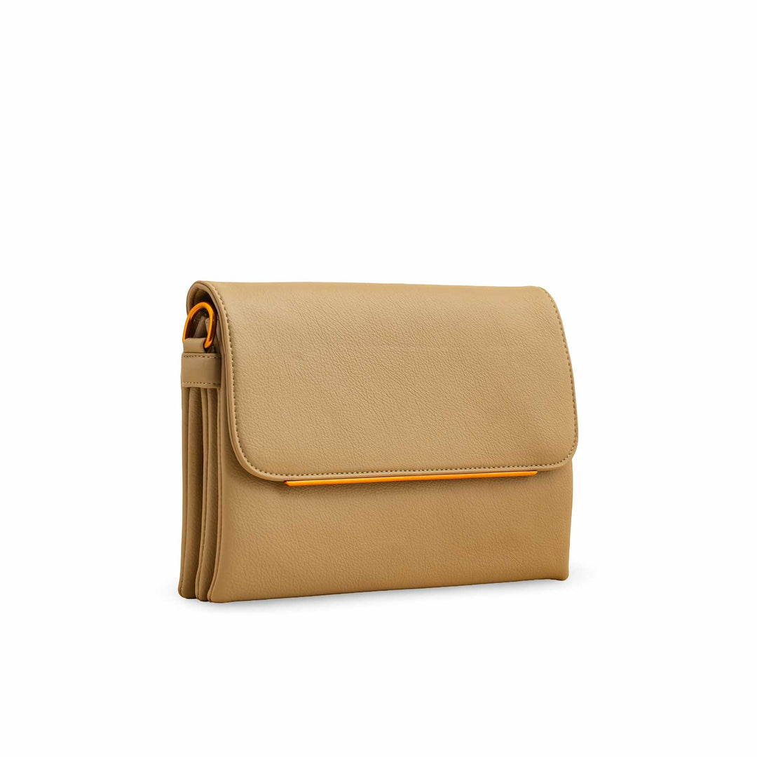 Khaki Women Formal Shoulder Bag P36366