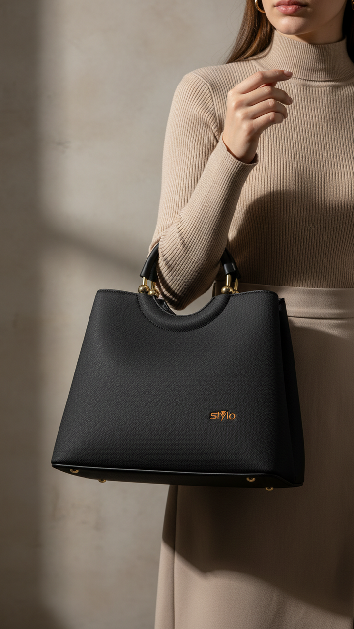 Black Formal Hand Bag For Ladies P36370