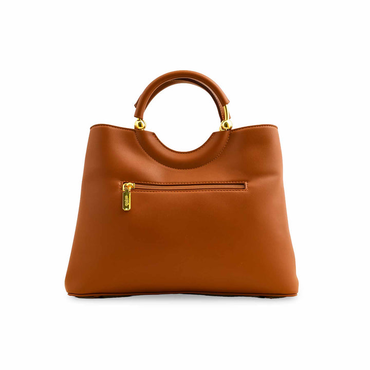 Orange Formal Hand Bag For Ladies P36370