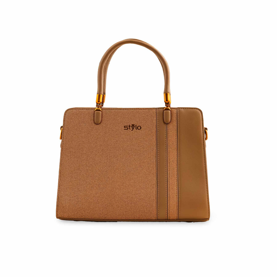 Khaki Formal Hand Bag For Ladies P36371
