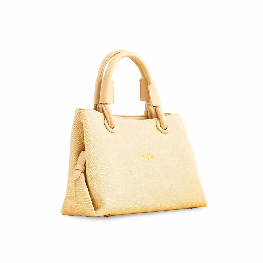 Beige Formal Hand Bag For Ladies P36372