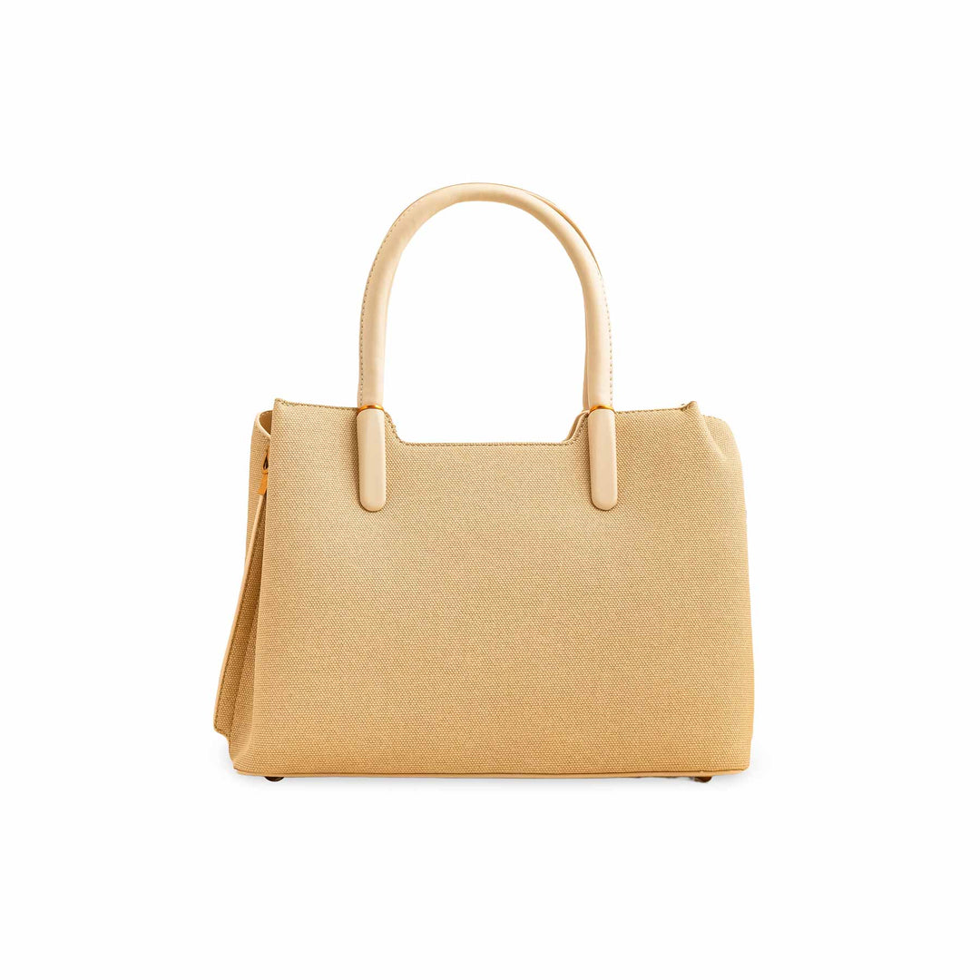 Beige Formal Hand Bag For Ladies P36378