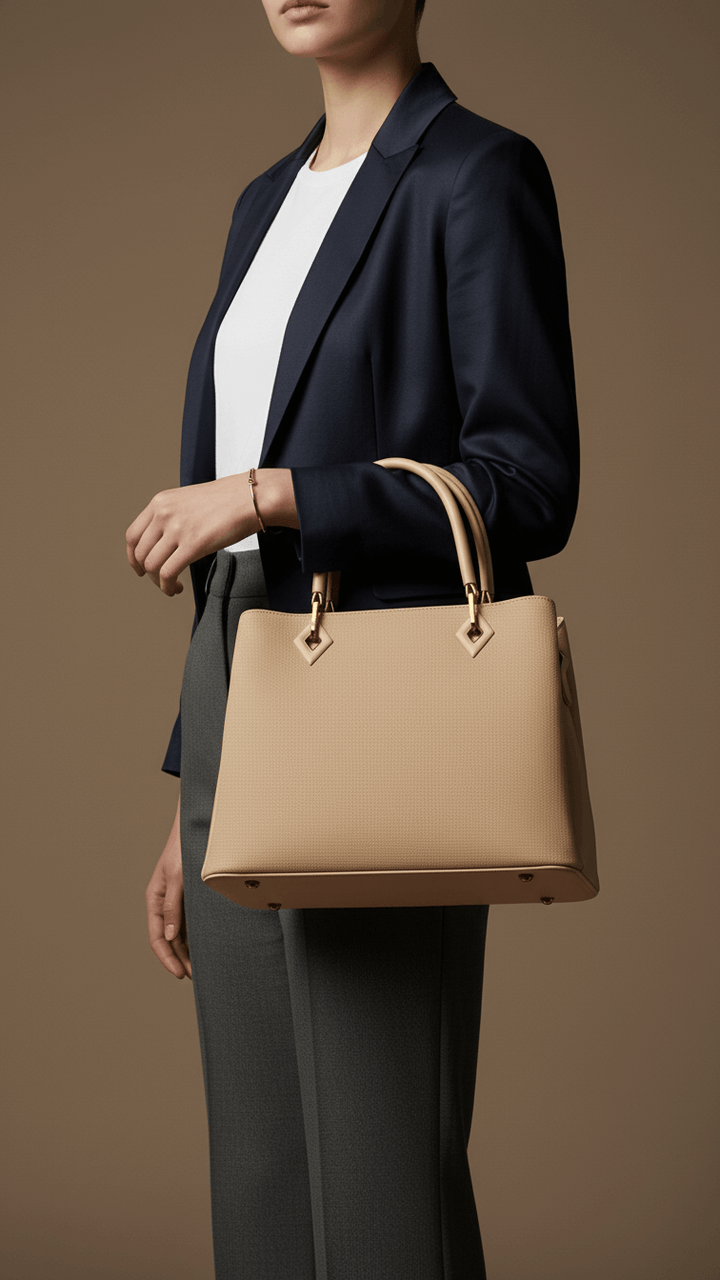 Beige Formal Hand Bag P36379
