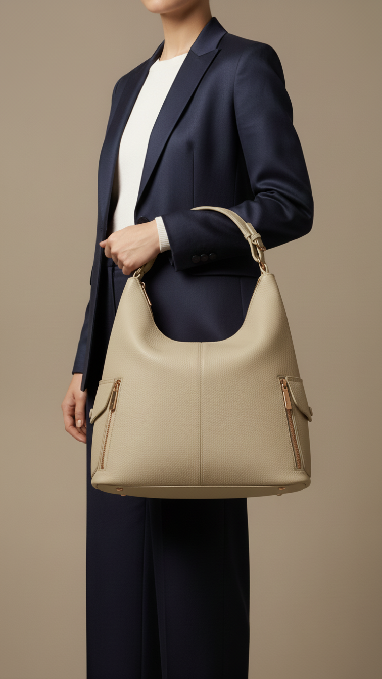 Khaki Formal Shoulder Bag P36381