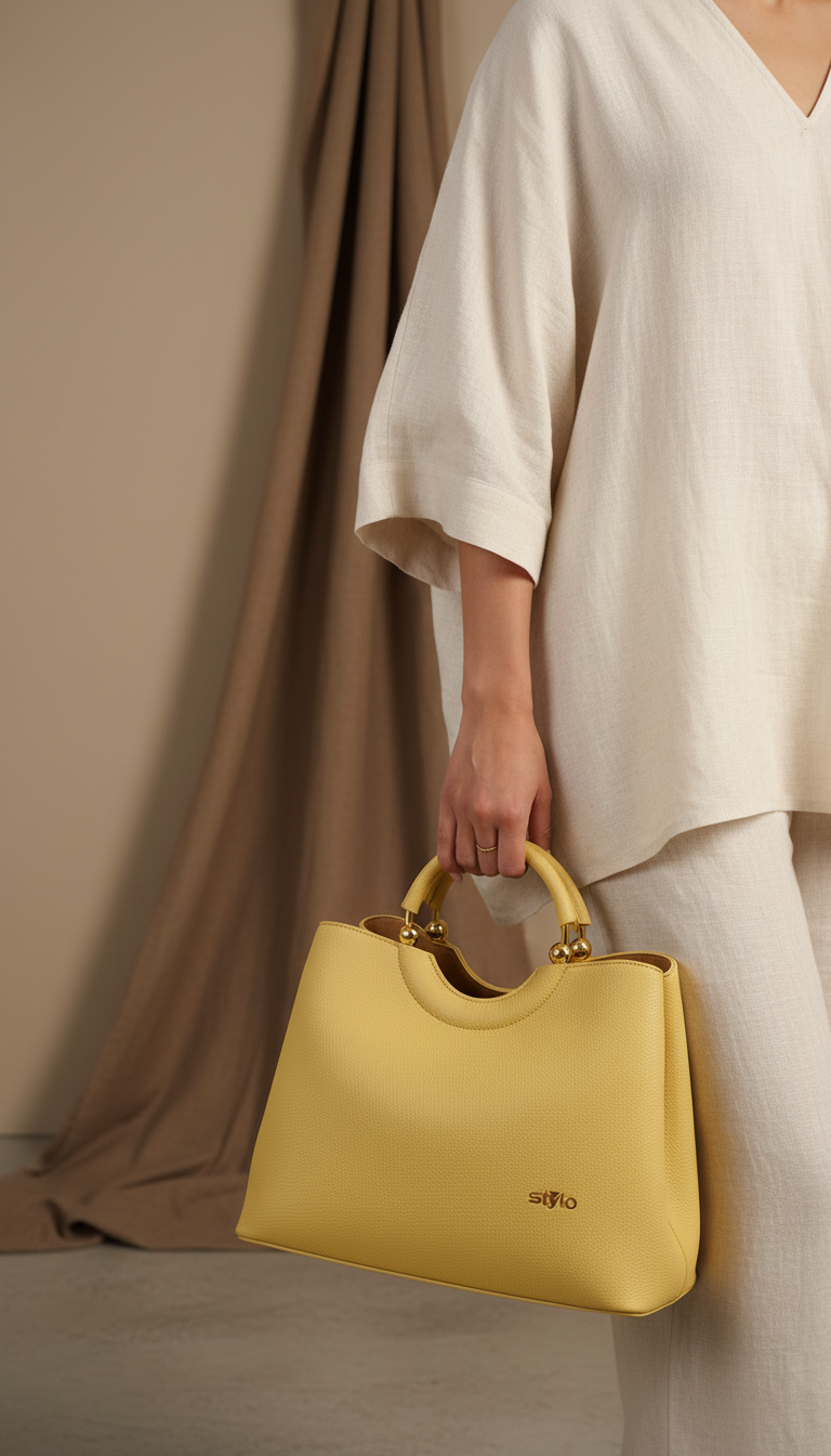 Yellow Formal Hand Bag P36385