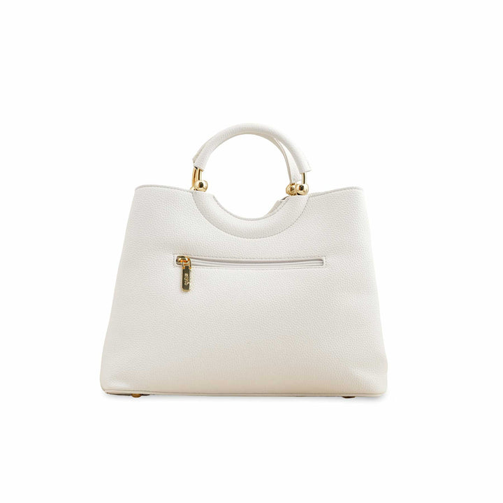 White Formal Hand Bag P36385