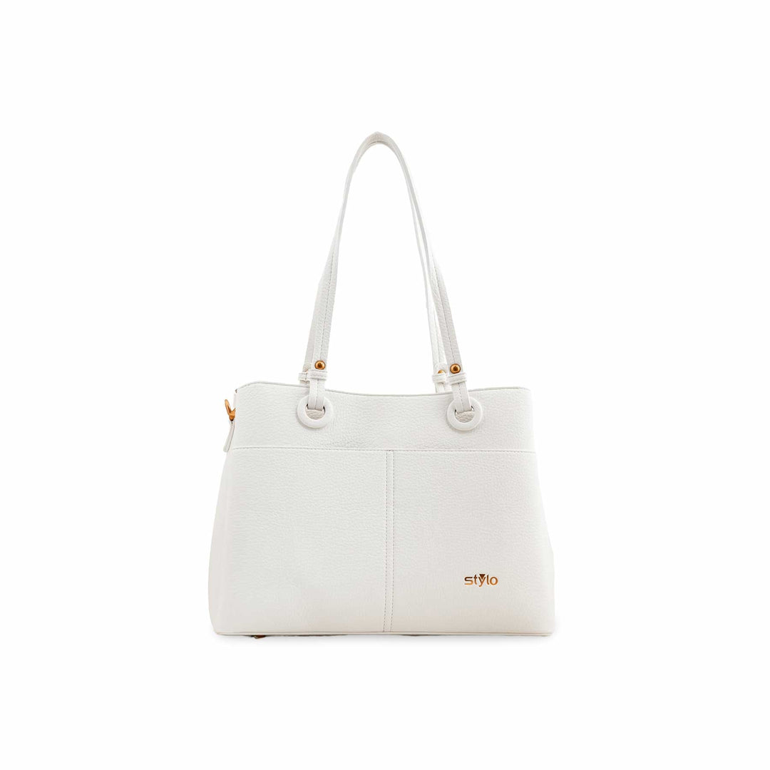 White Formal Shoulder Bag P36390