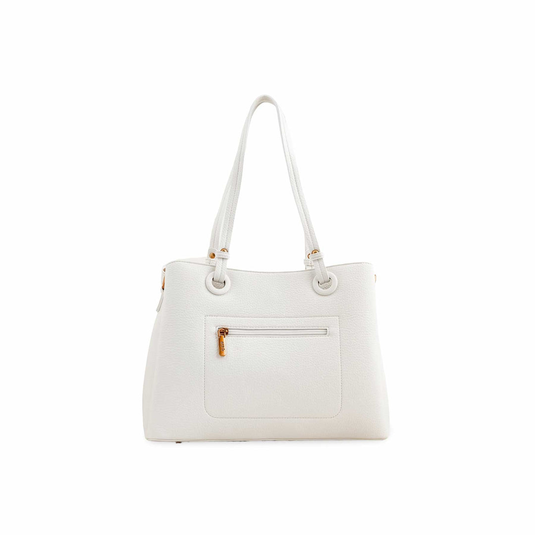 White Formal Shoulder Bag P36390