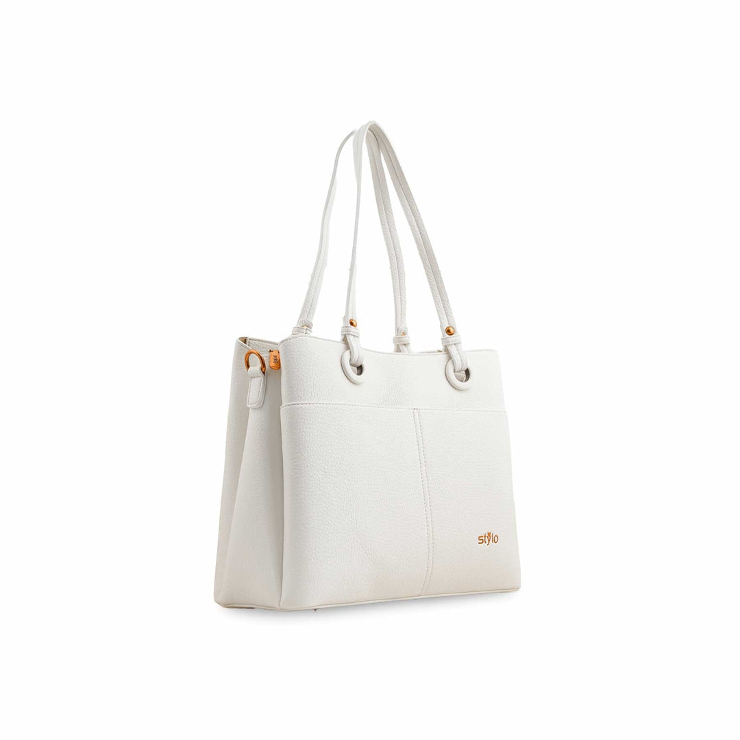 White Formal Shoulder Bag P36390