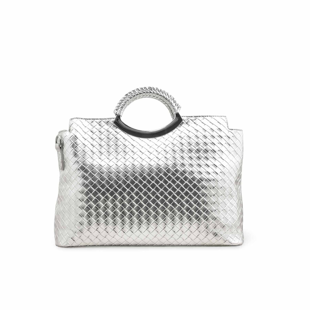 Silver Formal Hand Bag P36393