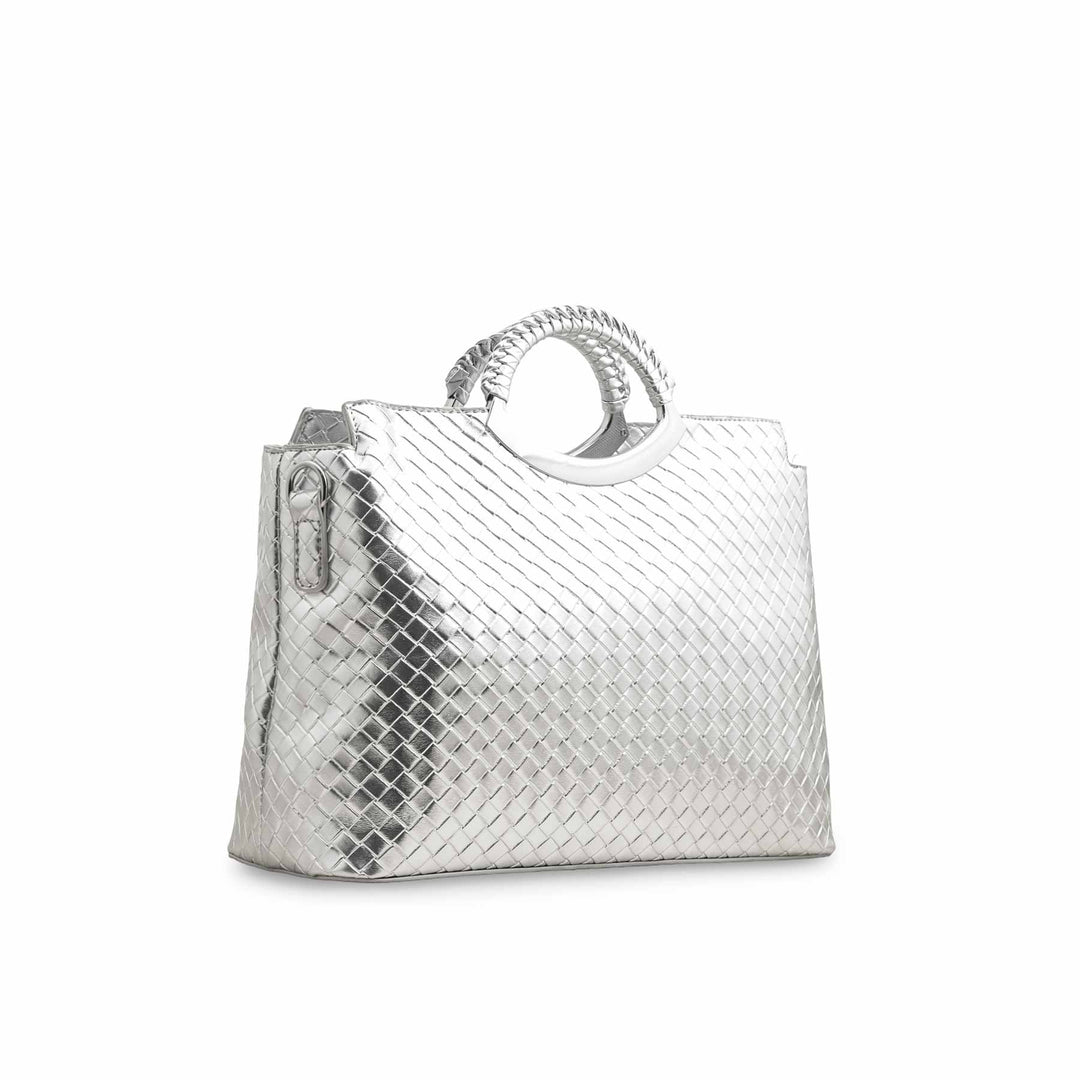 Silver Formal Hand Bag P36393