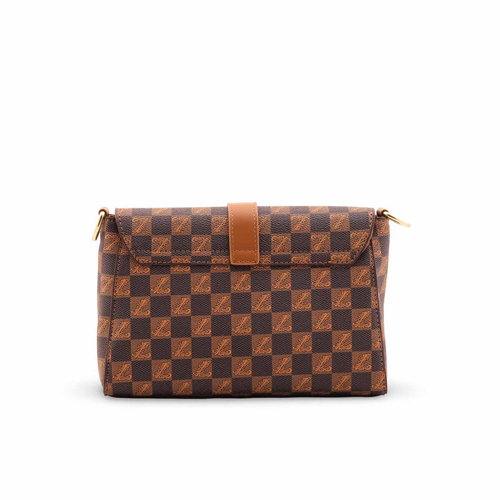 Brown Formal Shoulder Bag For Ladies P36417