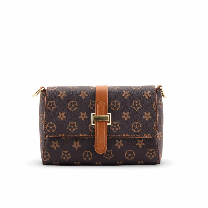 Coffee Formal Shoulder Bag For Women P36417