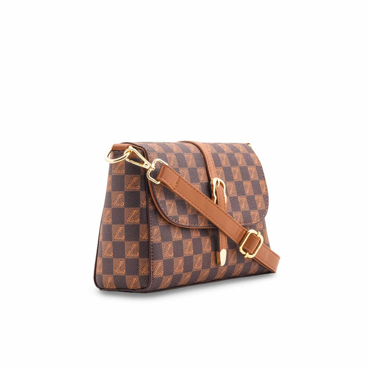 Brown Formal Shoulder Bag For Women P36418